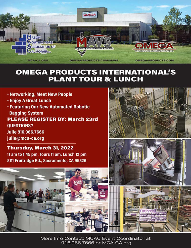 Omega Products International Plant Tour Sacramento Mason